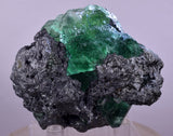 6.4cms GREEN FLUORITE  SPHALERITE CRYSTALS  PERU MILPO ATACOCHA PERU KB91