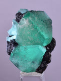 3.5cms GREEN FLUORITE JORDANITE SPHALERITE CRYSTALS PERU MILPO PERU KB95