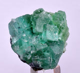 3.5cms GREEN FLUORITE PYRITE SPHALERITE CRYSTALS PERU MILPO PERU KB96
