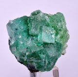 3.5cms GREEN FLUORITE PYRITE SPHALERITE CRYSTALS PERU MILPO PERU KB96