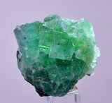 3.5cms GREEN FLUORITE PYRITE SPHALERITE CRYSTALS PERU MILPO PERU KB96