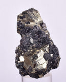 6.2cms PYRITE QUARTZ SPHALERRITE CRYSTALS PERU HUANZALA MB205