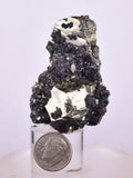 6.2cms PYRITE QUARTZ SPHALERRITE CRYSTALS PERU HUANZALA MB205