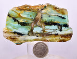 157 cts GEM BLUE OPAL PERU SLAB SCENIC SEASCAPE MINERAL SPECIMEN BB430
