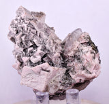 5.7cms QUARTZ MANGANOCALCITE PYRITE CRYSTALS PERU QB135