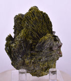 6.6cms EPIDOTE QUARTZ CRYSTALS PERU CLUSTER COLLECTOR GREEN COLOR MINERAL CB234