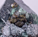 5.1cms JORDANITE FLUORITE BOULANGERITE SPHALERITE CRYSTALS  PERU MILPO ATACOCHA PERU KB100