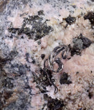 10cm RHODOCHROSITE CRYSTALS SILVER WIRE PERU OLD STOCK UCHUCCHACUA RB713