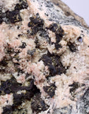 10cm RHODOCHROSITE CRYSTALS SILVER WIRE PERU OLD STOCK UCHUCCHACUA RB713