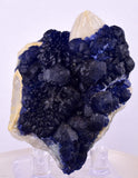 6cms BLUE FLUORITE QUARTZ CRYSTALS HUANGGANG MINES CHINA KB125