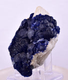 6cms BLUE FLUORITE QUARTZ CRYSTALS HUANGGANG MINES CHINA KB125