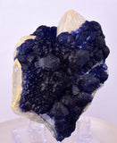 6cms BLUE FLUORITE QUARTZ CRYSTALS HUANGGANG MINES CHINA KB125