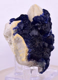 6cms BLUE FLUORITE QUARTZ CRYSTALS HUANGGANG MINES CHINA KB125