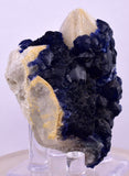 6cms BLUE FLUORITE QUARTZ CRYSTALS HUANGGANG MINES CHINA KB125