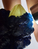 6cms BLUE FLUORITE QUARTZ CRYSTALS HUANGGANG MINES CHINA KB125