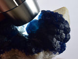 6cms BLUE FLUORITE QUARTZ CRYSTALS HUANGGANG MINES CHINA KB125