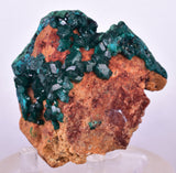 6.3cms DIOPTASE CRYSTALS CONGO EMERALD COLOR MINERAL SPECIMEN KB127