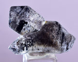 2.7cms QUARTZ CRYSTAL HYDROCARBON INCLUSIONS DOUBLE TERMINATED CHINA QB142