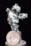 3.3cms NATIVE COPPER CALCITE MALACHITE RARE CRYSTALS MOROCCO MINERAL IB229