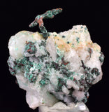 2.9cms NATIVE COPPER CALCITE MALACHITE RARE CRYSTALS MOROCCO MINERAL IB231