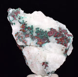 2.7cms NATIVE COPPER CALCITE MALACHITE RARE CRYSTALS MOROCCO MINERAL IB232