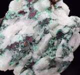 2.5cms NATIVE COPPER CALCITE MALACHITE RARE CRYSTALS MOROCCO MINERAL IB233