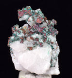 2.8cms NATIVE COPPER CALCITE MALACHITE RARE CRYSTALS MOROCCO MINERAL IB235