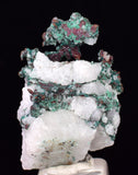 2.8cms NATIVE COPPER CALCITE MALACHITE RARE CRYSTALS MOROCCO MINERAL IB235