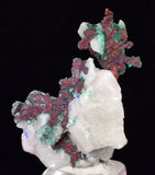 3cms NATIVE COPPER CALCITE MALACHITE RARE CRYSTALS MOROCCO MINERAL IB236