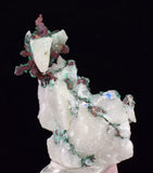 3cms NATIVE COPPER CALCITE MALACHITE RARE CRYSTALS MOROCCO MINERAL IB236
