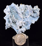 5.6cms BLUE CHALCEDONY MORDENITE STALACITE CRYSTALS INDIA TRANSLUCENT TB190
