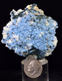 5.3cms BLUE CHALCEDONY MORDENITE STALACITE CRYSTALS INDIA TRANSLUCENT TB191