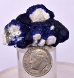 4.3cms BLUE FLUORITE QUARTZ CRYSTALS HUANGGANG MINES CHINA KB130