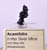 2.4cms ACANTHITE SILVER CRYSTAL IMITER SILVER MINE MOROCCO HB313