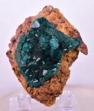 5.2cms DIOPTASE CRYSTALS CONGO EMERALD COLOR MINERAL SPECIMEN KB137