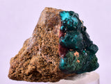 4.7cms DIOPTASE CRYSTALS CONGO EMERALD COLOR MINERAL SPECIMEN KB139