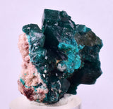 3.4cms DIOPTASE CRYSTALS CONGO EMERALD COLOR MINERAL SPECIMEN KB142