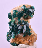 3.9cms DIOPTASE CRYSTALS CONGO EMERALD COLOR MINERAL SPECIMEN KB144