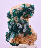 3.9cms DIOPTASE CRYSTALS CONGO EMERALD COLOR MINERAL SPECIMEN KB144