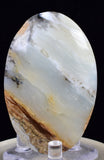 7cms GEM BLUE OPAL SCENIC CABOCHON PERU SEASCAPE PENDANT JEWELRY BB431