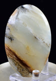 7cms GEM BLUE OPAL SCENIC CABOCHON PERU SEASCAPE PENDANT JEWELRY BB431