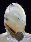 7cms GEM BLUE OPAL SCENIC CABOCHON PERU SEASCAPE PENDANT JEWELRY BB431