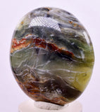3.8cms GEM BLUE OPAL SCENIC CABOCHON PERU SEASCAPE PENDANT JEWELRY BB432