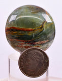 3cms GEM BLUE OPAL SCENIC CABOCHON PERU SEASCAPE PENDANT JEWELRY BB433
