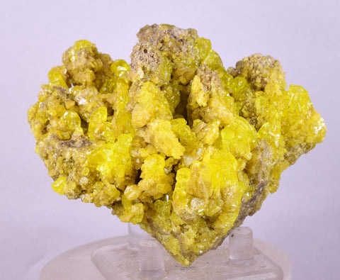 8.6cms SULPHUR CRYSTAL BOLIVIA MINERAL SPECIMEN YW4