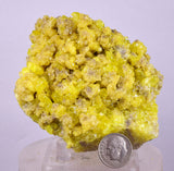 9.3cms SULPHUR CRYSTAL BOLIVIA MINERAL SPECIMEN YW8