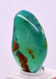 5.5carats GEM SILICA CHRYSOCOLLA CHALCEDONY LILY MINE PERU SCENIC TUMBLED BB443