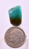 13carats GEM SILICA CHRYSOCOLLA CHALCEDONY LILY MINE PERU SCENIC TUMBLED BB444