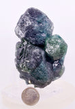 8cms GREEN FLUORITE BOULANGERITE PYRITE CRYSTALS PERU MILPO PERU KB160