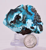 5.6cms DRUZY QUARTZ CHRYSOCOLLA DR CONGO MINERAL SPECIMEN DB130